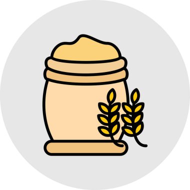 Buğday simgesi vektör illüstrasyonu