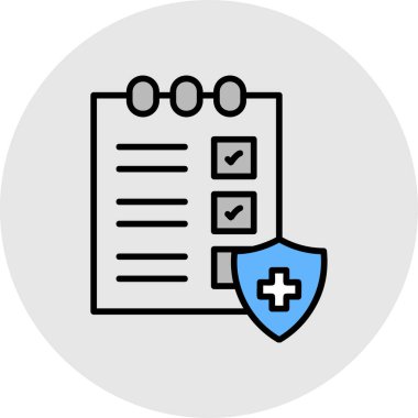 Kalkan simgesi ve vektör illüstrasyonlu pano