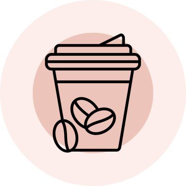 kahve ikonu vektör illüstrasyonu