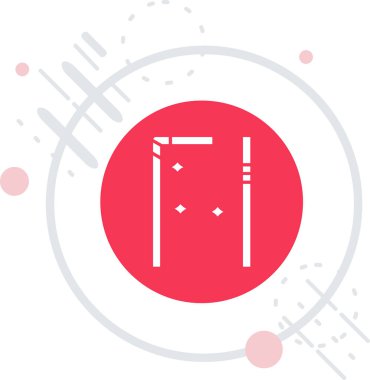 Beyzbol sopası simgesi beyaz arkaplanda izole edildi. Renkli taslak konsepti. Vektör.