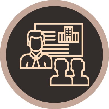 İş adamları. Web simgesi vektör illüstrasyonu