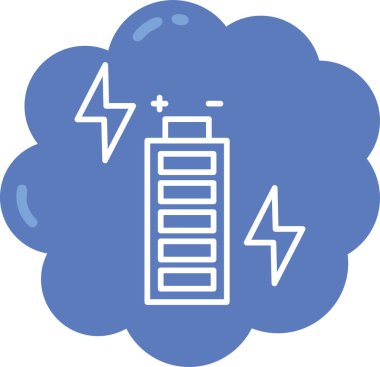 Pil simgesinin vektör illüstrasyonu