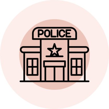 polis arabası simgesi, basit tasarım