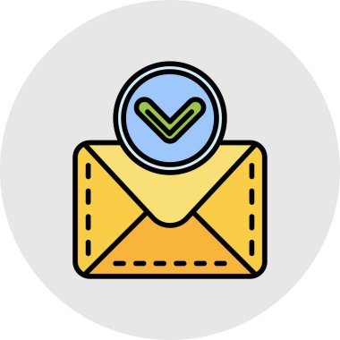 E- posta simgesi vektör illüstrasyon tasarımı içeren zarf