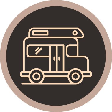 Kamyon simgesinin vektör illüstrasyonu