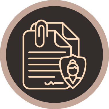 Bir belge simgesinin vektör illüstrasyonu