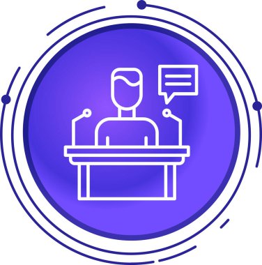 Modern ofis simgesinin vektör illüstrasyonu