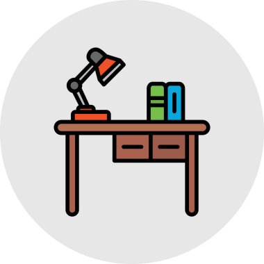 Masa. Web simgesi basit illüstrasyon