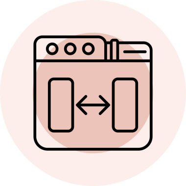 Pil. Web simgesi basit illüstrasyon