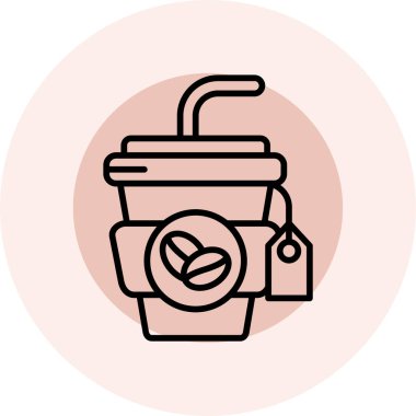 Modern b 'nin vektör illüstrasyonu kahve ikonundan yoksun