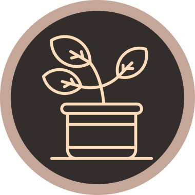 Bitki. Web simgesi basit illüstrasyon