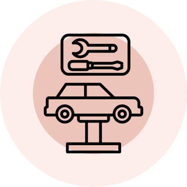 araba simgesi vektör illüstrasyonu