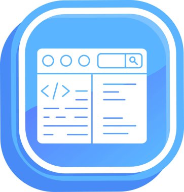 Web arayüzü simgesi, vektör illüstrasyonu