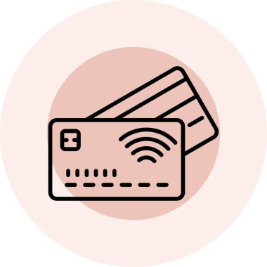 Kredi kartı simgesinin vektör çizimi