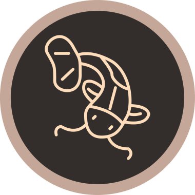 Şirin bir çizgi film simgesinin vektör çizimi