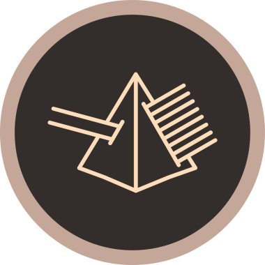 Bir çadır simgesinin vektör illüstrasyonu