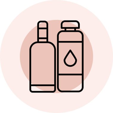 Bir şişe sütlü pipet.