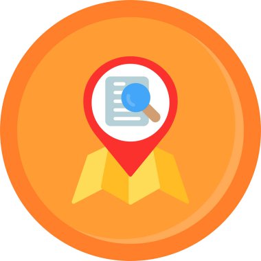 gps konum haritası konumu simgesi düz biçimli