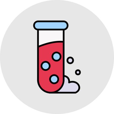 test tüpü renkli vektör çizimi