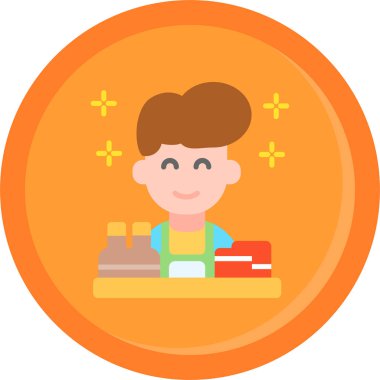 Fırın. Web simgesi basit illüstrasyon