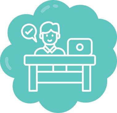 Çalışan simge, vektör illüstrasyonu basit tasarım