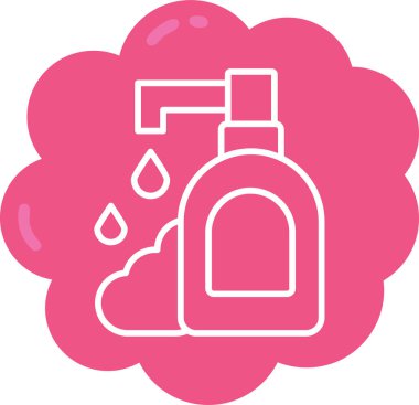 şişe sabun ikonu düz stil