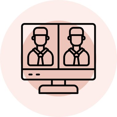 Modern bir bilgisayarın vektör illüstrasyonu