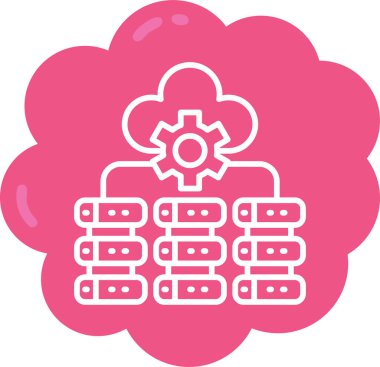 Sunucu. Web simgesi basit illüstrasyon