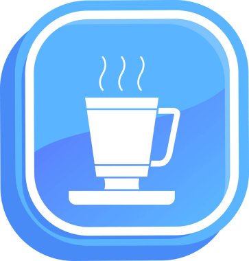 kahve fincanı ikonu vektör illüstrasyonu