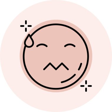 Bir yüz simgesinin vektör illüstrasyonu