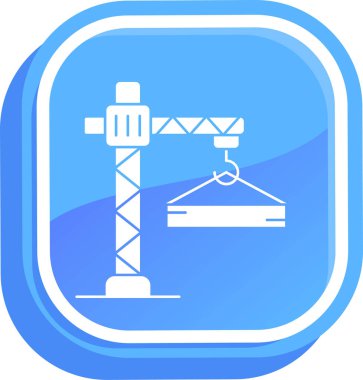 Vinç. Web simgesi basit illüstrasyon