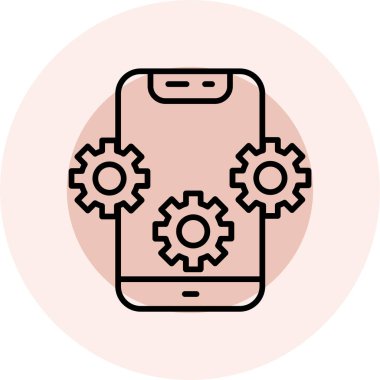 akıllı telefon simgesi vektör illüstrasyonu