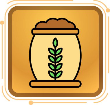 Buğday tanesi. Web simgesi