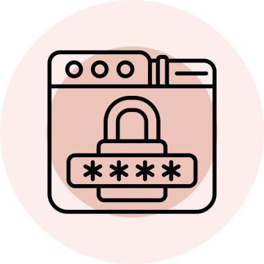 ikon vektör illüstrasyonunu kilitle