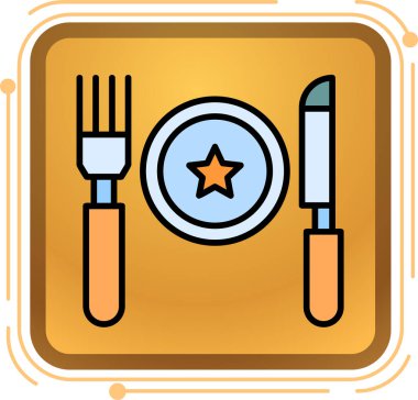 yemek simgesi modada izole edilmiş arkaplan