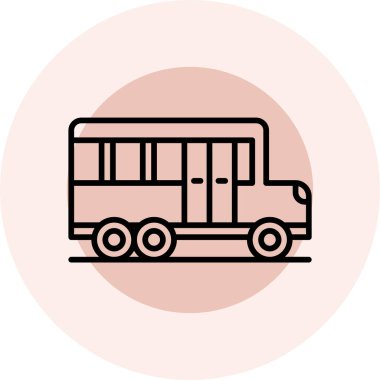 bus simgesi vektör illüstrasyonu