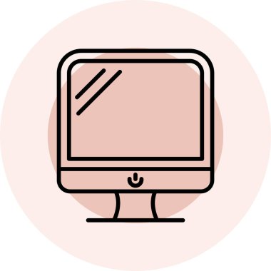 Dizüstü bilgisayar simgesi vektör çizimi