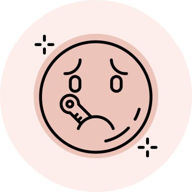 Üzücü simge vektör illüstrasyonu