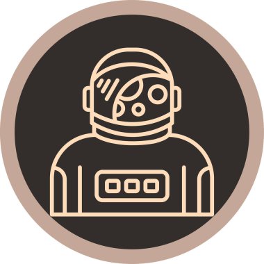 Moda stili izole edilmiş arkaplanda astronot simgesi