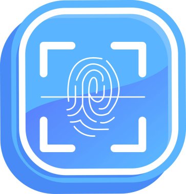 parmak izi ikonu vektör illüstrasyonu