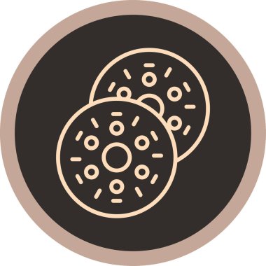 donut. Web simgesi basit illüstrasyon