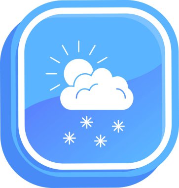 kar hava durumu ikonu vektör illüstrasyonu