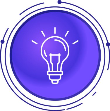 Ampul simgesinin vektör illüstrasyonu