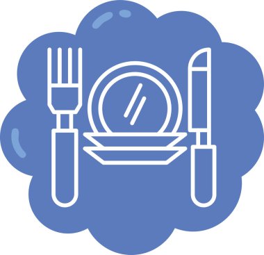 Restoran simgesi vektör illüstrasyonu