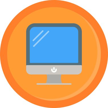 Monitör. Web simgesi basit illüstrasyon