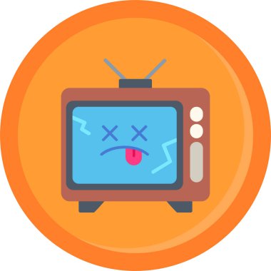 Televizyon. Web simgesi basit illüstrasyon