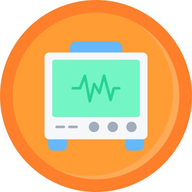kardiyogram vektör simgesi modern basit vektör illüstrasyonu