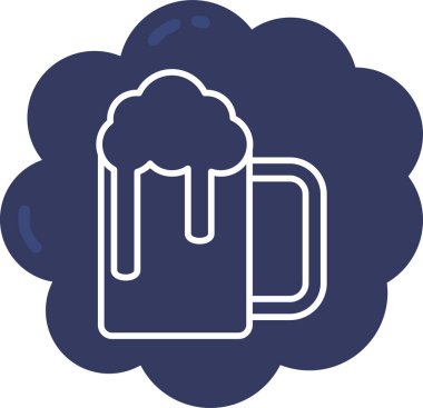 Bira. Web simgesi basit illüstrasyon