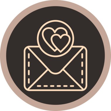 Zarf simgesi temsili aşk mektubu