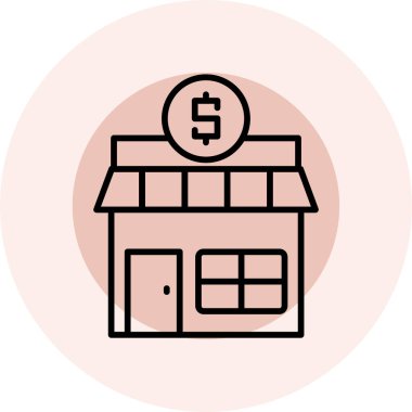 Ev. Web simgesi basit illüstrasyon